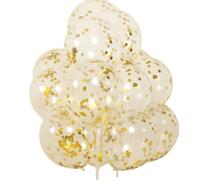 Ballons Confettis Or - Pièce Latex 12 pouces, Ballon Fête | Décoration Papier Doré pour Mariage Shower Anniversaire Anniversaire Graduation Événement Outil Kit Décoration