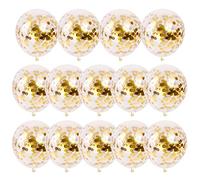 Ballons Confettis Or SKYIOL Doré Paillettes Hélium Ballons 50 Pièces 30cm Latex Transparent Ballon Baudruche pour Enfant Fille Femme Anniversaire Mariage Baby Shower Bapteme Décoration de Fête