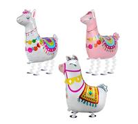 Ballons D'Alpaga 3 Pièces, Ballons En Papier D'Aluminium D'Animaux Simulés, Ballons D'Alpaga De Marche, Ballons D'Ambiance De Fête, Décorations De Fête D'Anniversaire Pour Enfants
