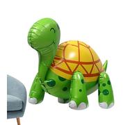 Ballons d'animaux en cours d'exécution, ballon tortue | Ballons de marche 4D en aluminium tortues - Décorations sur le thème des tortues, ballon souriant tortue de mer pour anniversaire sur le thème