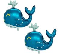 Ballons D'Animaux Marins, 2pcs Ballons Baleines, Ballon Baleines De Dessin Animé, Ballon Animaux Marins, Géant Poisson Balloons en Aluminium, Balloons Anniversaire Baleine Enfants