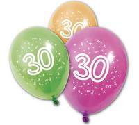 Ballons d'anniversaire 30 ans 8 pièces