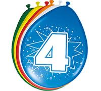 Folat Ballons 30cm étoiles: 4 ans 8 pièces Multicolor