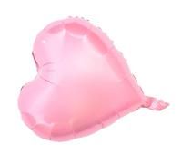 Ballons de 10pcs en forme de coeur, ballons de papier d'aluminium de 10 pouces de 10 pouces de coeur rouge des ballons en forme de coeur mylar pour la fête anniversaire de mariage (rose)