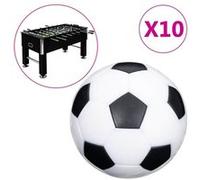 Ballons de baby foot 10 pcs 32 mm ABS Noir G