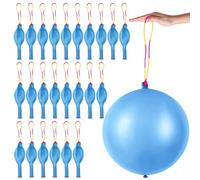 Ballons de Baudruche de Frappe avec Bandes Élastiques, 24 Pièces Punch Balloons, Haute Élasticité Ballons Perforés, Ballon Latex Grande, pour Fête d'anniversaire, Mariage, Baby Shower (B)
