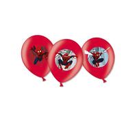 Ballons de baudruche anniversaire : 6 ballons Spiderman Amscan