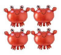 Ballons de fête, 4pcs 21x17 pouces en aluminium Ballons de crabe pour baby shower bébé.
