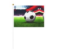 Ballons de football double face agitant et mini drapeaux bâtons, adaptés pour la décoration de fête et les activités d'équipe