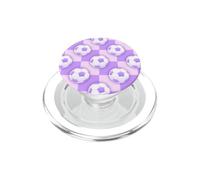 Ballons de Football Violets Modèle de Sport Violet et Roses PopSockets PopGrip pour MagSafe