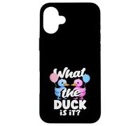 Ballons de Jeu de Mots « What The Duck is It » Coque pour iPhone 16 Plus