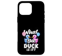 Ballons de Jeu de Mots « What The Duck is It » Coque pour iPhone 16 Pro Max
