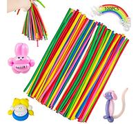 Ballons de Modélisation,100pcs Magiques Ballons en Latex,Ballons de Baudruche en Latex Longue,Multicolores Long Ballons,pour Anniversaires,Cérémonie de Mariage,La Fête Ou en Déco (100)