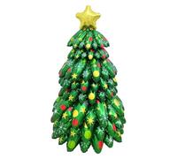 Ballons de Noël | Ballon Géant Arbre de Noël en Aluminium à Poser 130 cm | Idées Cadeaux pour Événements Scolaires et Réunions Familiales | Décoration pour Magasins et Fêtes de Fin d'Année