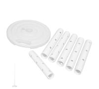Ballons de Noël, Base Ajustable Plastique Blanc, Portable | Cadre Détachable à Six Sections, Trous D’insertion Prévus, Stable, Gain de Place, pour Fêtes Festives