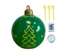 Ballons de Noël - Boules de Noël lumineuses décorées, boules de Noël géantes en PVC | Grandes boules de Noël gonflables Décorations de Noël avec 16 couleurs, boule de Noël gonflable ou maison
