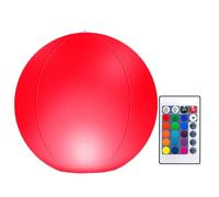 Ballons De Plage Lumineux - Ballons De Plage LED Avec Télécommande | Jouet De Plagge Gonflable Avec 16 Couleurs Et 4 Modes D'éclairage Pour Piscine, Plagge Et Jardin