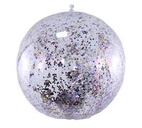Ballons de Plage Pailletés - 40cm Ballon Gonflable | Jouet Aquatique Extérieur - Ballon Transparent à Sequins, Piscine, Jeu Été, Accessoire Photo, Fournie avec Pompe