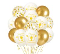 Ballons de première communion 32 pièces, décorations de première communion pour fille, ballons blancs dorés, décorations pour fête, communion, confirmation, baptême, anniversaire