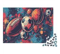 Ballons de Sport Puzzle 1000 Pièces Educa Jouet en Bois Jeu D'Intelligence Décoration Intérieure Abstract Background Jeu Éducatif Challenge Toy Adultes Et Enfants À Partir De 14 Ans 1000pcs (75x50cm)