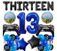Ballons décoratifs d'anniversaire de jeu vidéo - Ensemble de décoration pour 13e anniversaire avec manette de jeu - Ballon géant en aluminium en forme de chiffre pour joueur de 13 ans - Fournitures de