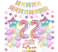 Ballons Décoration 22 ans anniversaire femme rose, Décoration 22 ans anniversaire femme, Déco anniversaire 22 ans,Décoration 22 ans anniversaire femme multicolore,Ballon 22 ans anniversaire Ballon