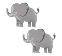 Ballons D'Éléphant Debout 2 Pièces, Décoration D'Éléphant, Ballons De Tête D'Éléphant Animal 4D, Ballons D'Éléphant