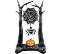 Ballons d'Halloween XXL - Citrouille debout et araignée Décoration pour intérieur/extérieur