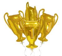 Ballons dorés en forme de trophée de championnat - Ballon en aluminium pour basket-ball, football, anniversaire, célébration, remise de diplôme, décorations de fête