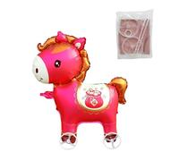 Ballons du Nouvel An - Dessin animé mignon gonflable avec roues | Ballons gonflables animaux chevaux, pour terrasse extérieure jardin, remise de diplôme, festival de printemps