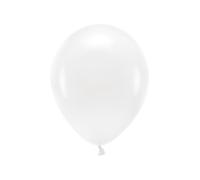 Ballons écologiques PartyDeco 30 cm blancs, lot de 100