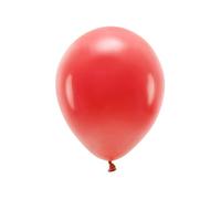 Ballons écologiques PartyDeco 30 cm, couleur rouge, lot de 10
