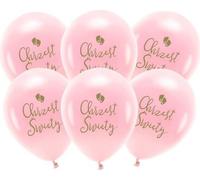 Ballons écolos 33 cm, saint baptême, rose pâle (1 paquet / 6 pièces)
