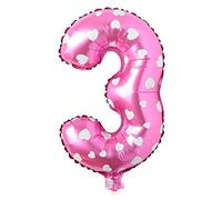 Ballons en aluminium à suspendre en forme de cœur avec lettres de l'alphabet et chiffres Rose 40,6 cm
