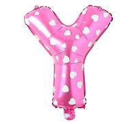 Ballons en aluminium à suspendre en forme de cœur avec lettres de l'alphabet et chiffres Rose 40,6 cm