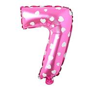 Ballons en aluminium à suspendre en forme de cœur avec lettres de l'alphabet et chiffres Rose 40,6 cm