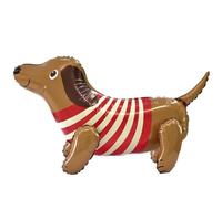 Ballons en Aluminium Chiot, 3D Ballons Animaux de Marche, Ballon en Aluminium Chien Décorations Anniversaire Garçon, Ballon Teckel Déco Anniversaire Enfant, Géant Teckel Animaux Forêt Déco