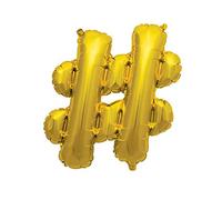 Ballons en aluminium lettres dorées - 40/80/100 cm - Pour anniversaire, mariage, fête, décoration de fête, cadeau de remise de diplôme, ballon géant ABI Grand XXL Petit mini (signe # 40 cm)