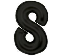 Amscan Grand nombre 8 Silk Lustre noir Ballon en plastique N34 emballé 86 cm