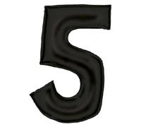 Ballons en aluminium * noir satiné * Chiffre 0 à 9 comme décoration pour anniversaire et fête | 86 cm | Chiffres pour anniversaire d'enfant Décoration de fête Ballon Ballon édition 5e anniversaire