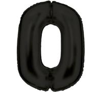 Ballons en aluminium * noir satiné * Chiffre 0 à 9 comme décoration pour anniversaire et fête | 86 cm | Chiffres pour anniversaire d'enfant Décoration de fête Ballon Ballon Édition 0e anniversaire