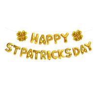 Ballons en Aluminium Saint-patrick Trèfle à Quatre Feuilles, Décorations | Lot Décoratif 16 Pouces, Forme Shamrock, Usage Photo Props et Club, Teinte Or
