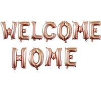 Ballons en aluminium « Welcome Home » - Bannière de ballons en forme de lettres pour décoration de retour à la maison, fête de nouvelle maison et décoration de fête de bienvenue - 1 m