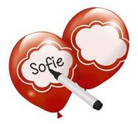 Ballons en écriture colorés, 6e MOSELOTA G