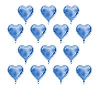 Ballons en Feuille d'Aluminium 10 Pouces Ballons à Hélium en Forme de Coeur Décorations de Fête à Scellage Automatique pour Mariages Anniversaires Or Argent Rouge Bleu Rose Rose (Bleue)