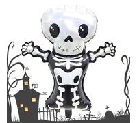 Ballons en film d'aluminium pour fête, ballons en papier fantôme pour fête | Ballons en papier d'aluminium avec chauves-souris de citrouille pour décoration d'Halloween | Ballons de fête à thème