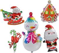 Ballons en film de Noël Père Noël Bonhomme de neige Ballons de décoration de la maison Kit