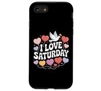 Ballons en forme de cœur I Love Saturday Peace Dove Coque pour iPhone SE (2020) / 7 / 8