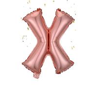 Ballons en forme de lettre X rose de 40,6 cm, en feuille Mylar, à suspendre, réutilisables pour filles, garçons et adultes, anniversaire, surprise, mariage, célébration, fête sportive