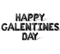 Ballons en forme de lettres de l'alphabet - Happy Gantines Day - 40,6 cm - Ballon en aluminium Mylar pour la Saint-Valentin (noir)